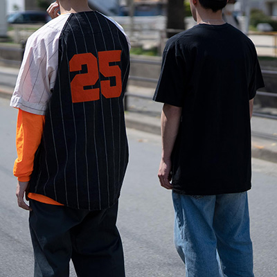 大阪市 古着屋 エバレット 半袖シャツ　ユニフォーム　ベースボールシャツ